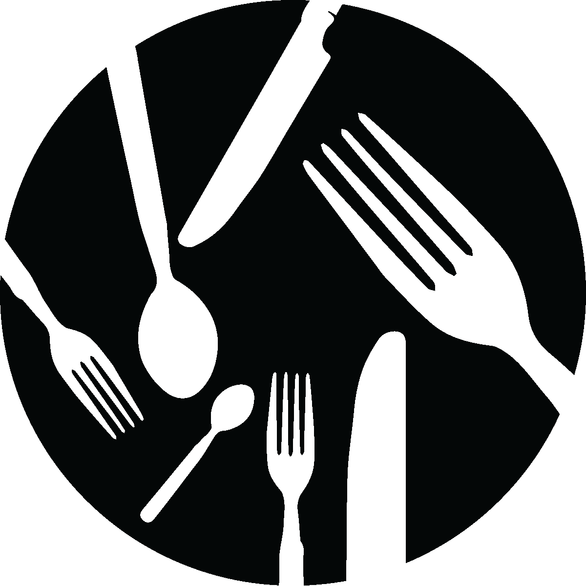 Fork sticker horloge avec couverts clipart image