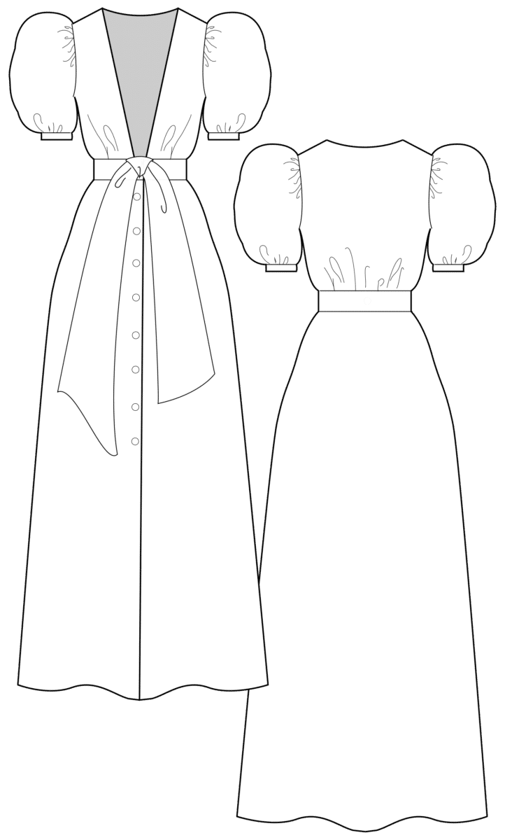 The poppy dress sewing pattern clipart transparent