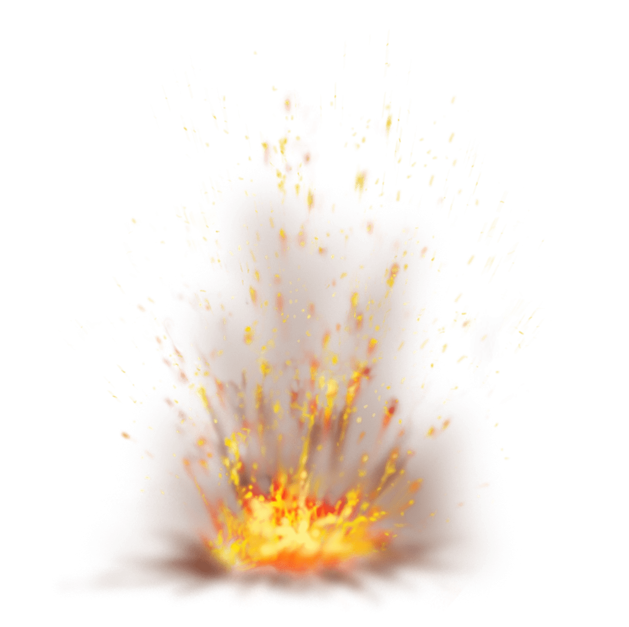 Explosive fire flame sparkling ground explosion clipart background