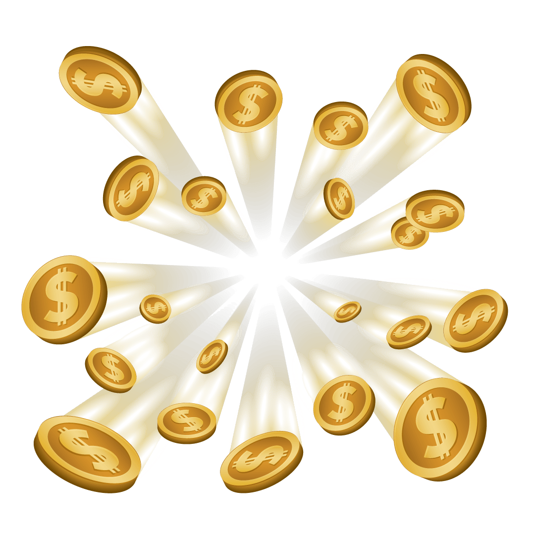 Coin karakter clipart transparent