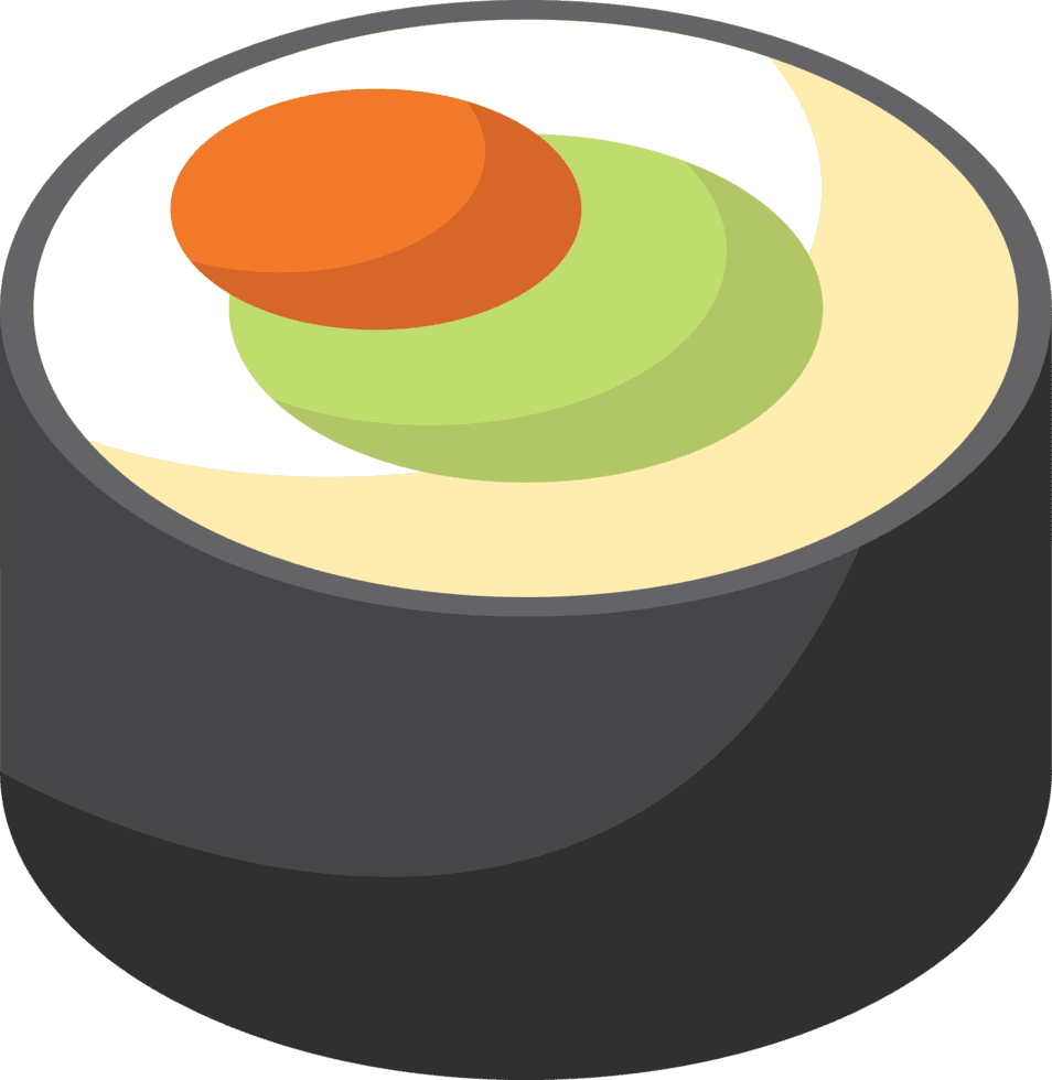 Sushi clipart design transparent