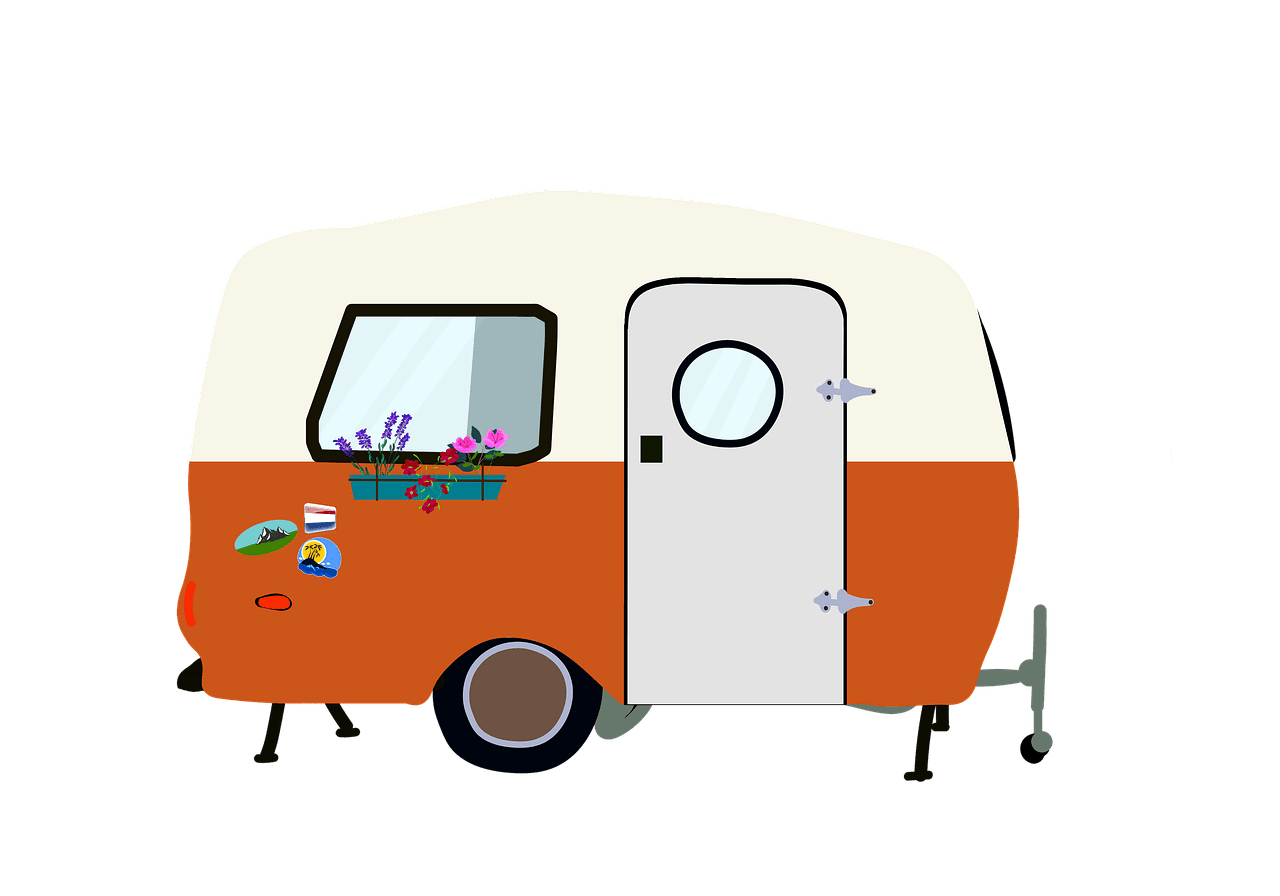 Background camper van image clipart