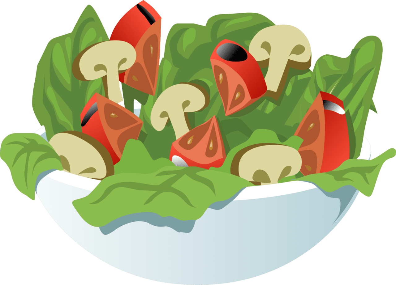 For lunch food big salad clipart vector