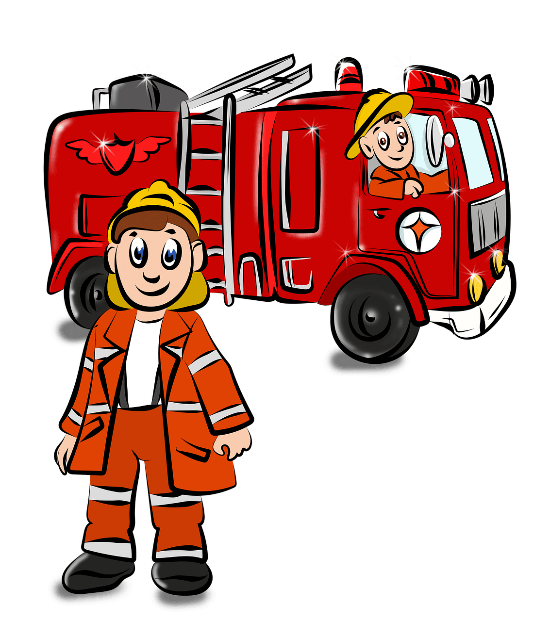 Fire fighter drawing firefighter image clipart