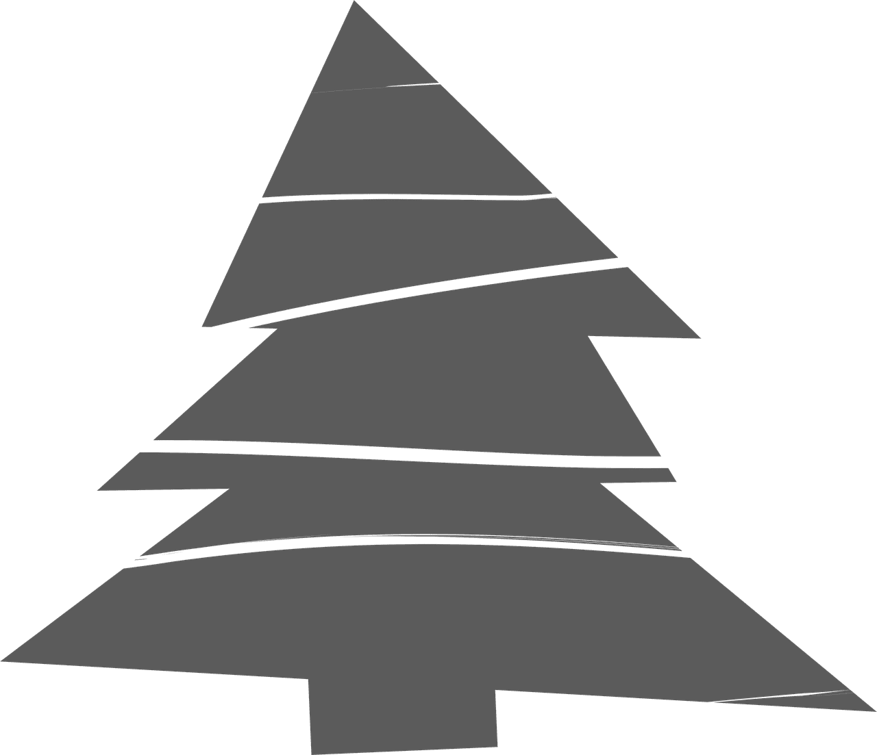 Christmas tree black and white sapling trees image clipart