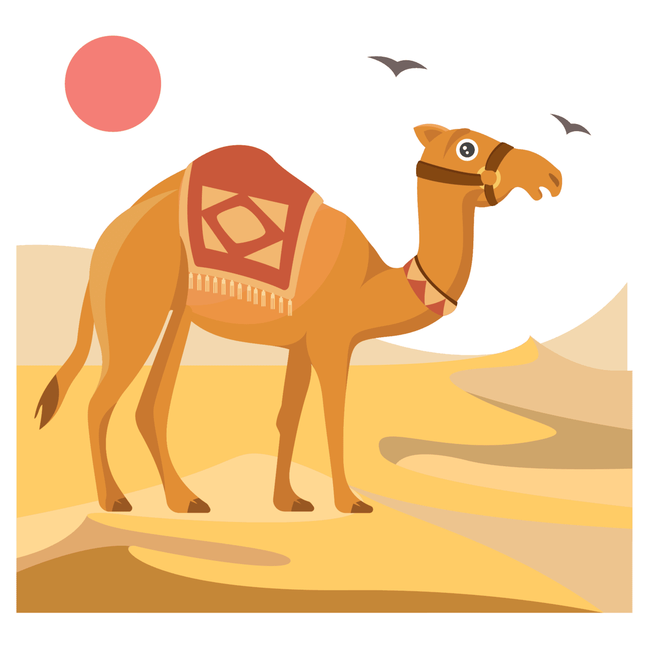 Camel desert wildlife drought tolerance image and clipart for