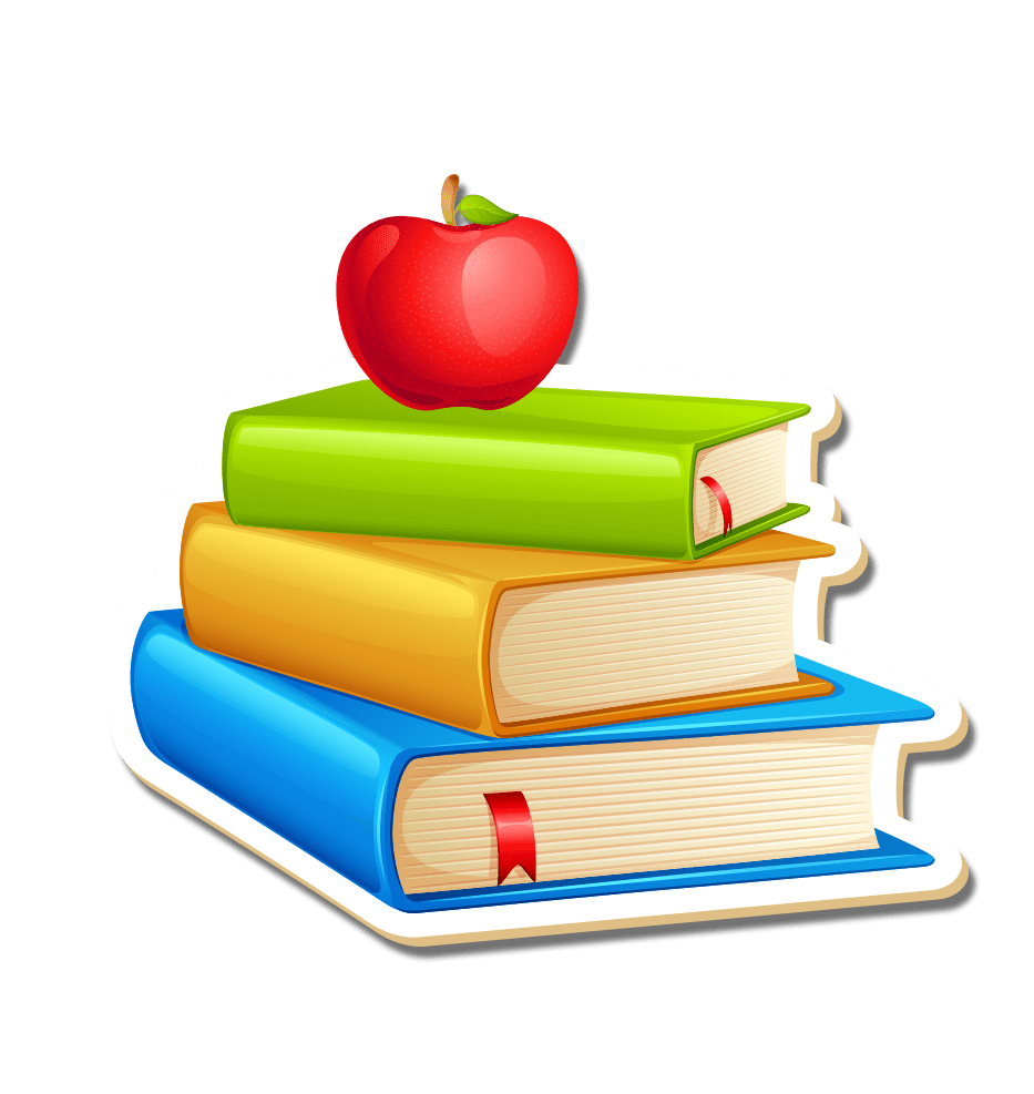 Stack of books pin page clipart logo