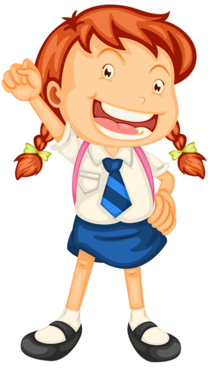 School uniform student clipart twins vector