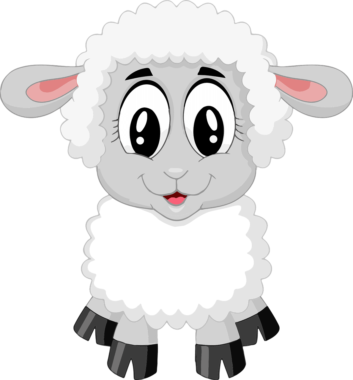 Farm animals lamb sheep cute vector graphic clipart
