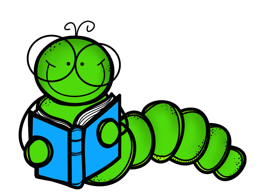 Read background bookworm clipart