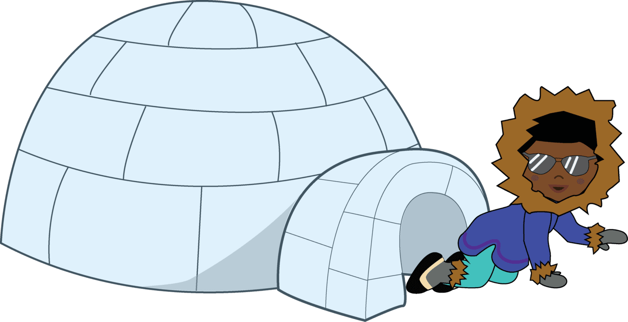 Igloo fun facts inuit circumpolar council canada clipart logo