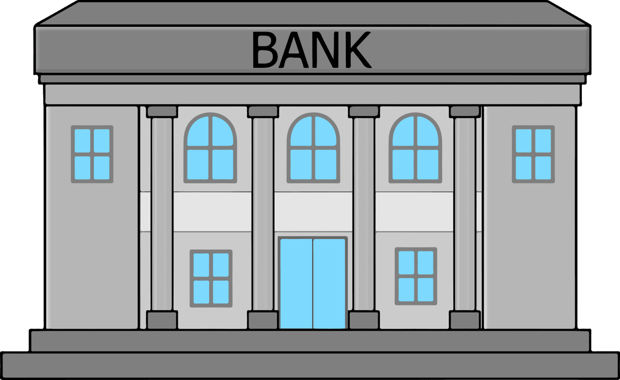 Bank building vector clipart images 3