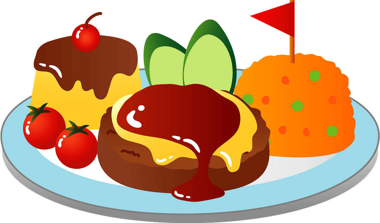 For lunch kid vector clipart images