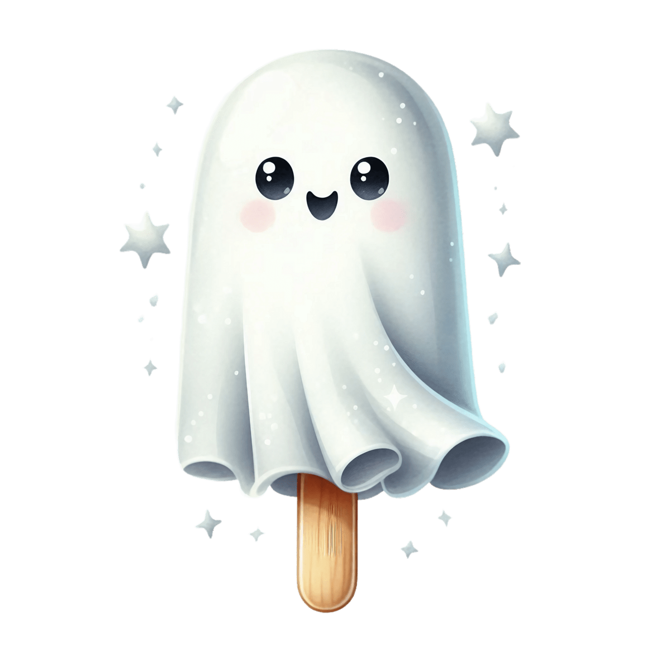 Cute ghost page clipart vector