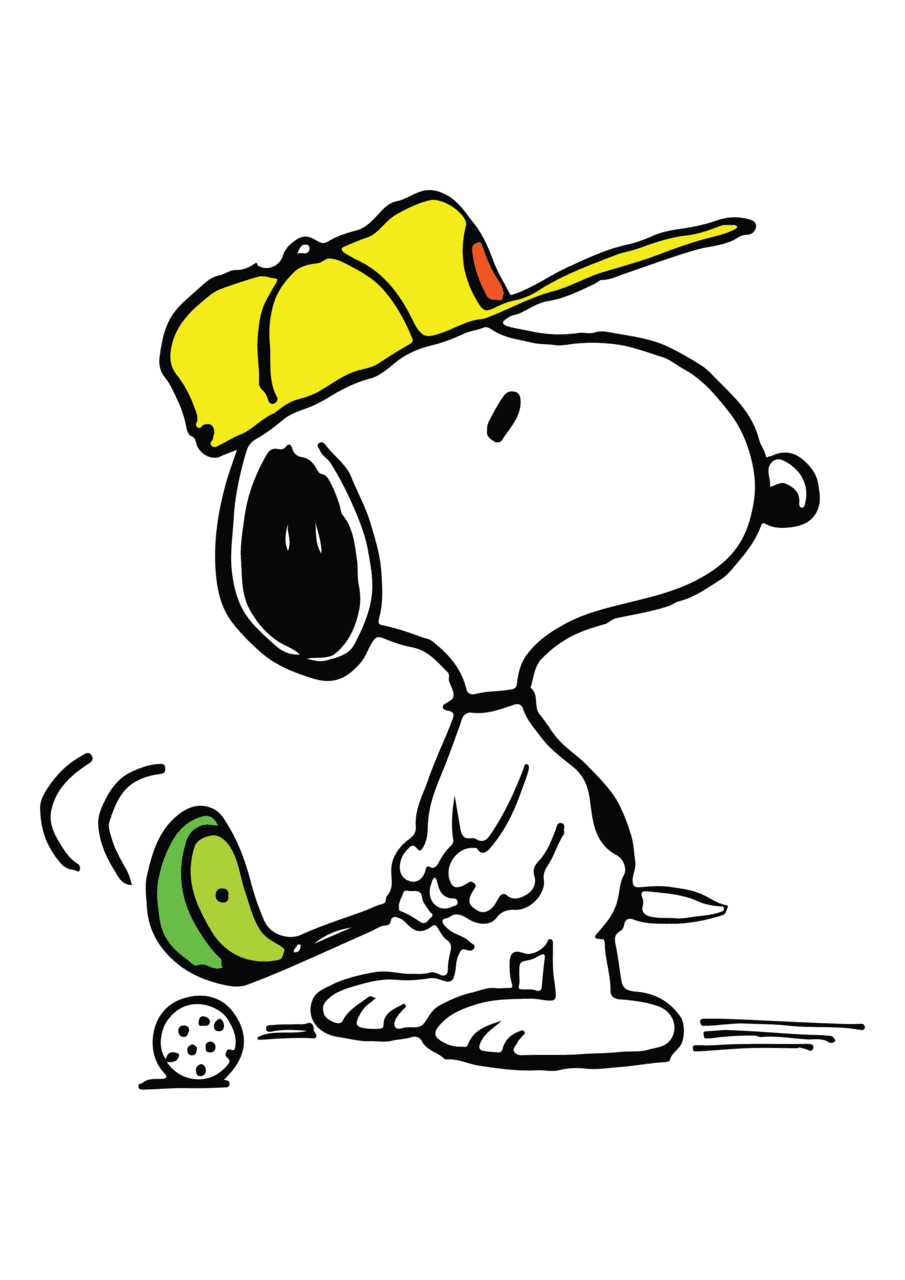 Golf ball snoopy clipart picture