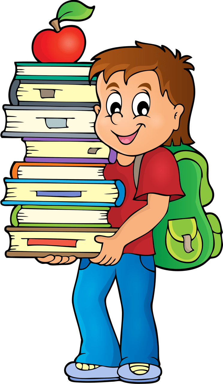 Stack of books clipart background 2