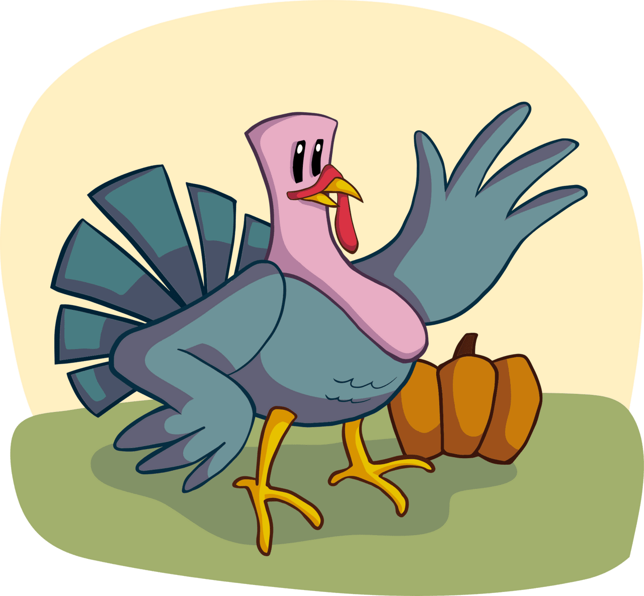 Cute turkey vector clipart images 3