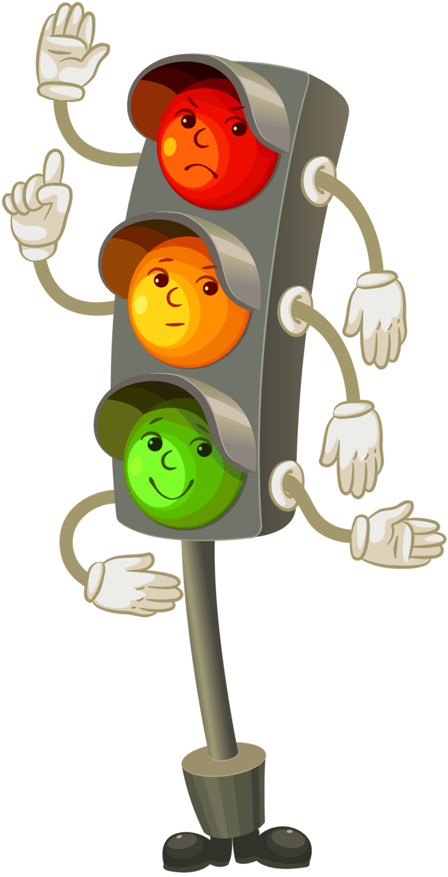 Traffic light page clipart free