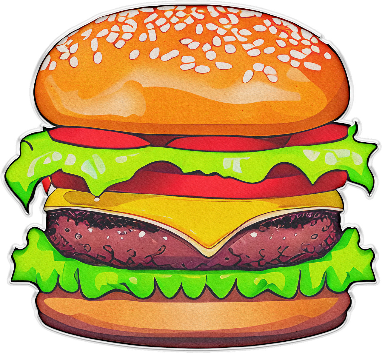 For lunch hamburger cheeseburger image clipart