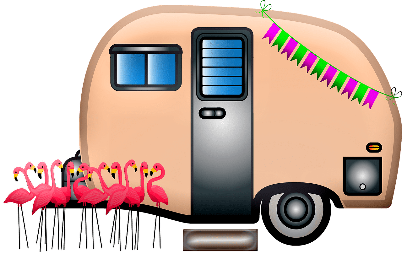 Camper pin page clipart background