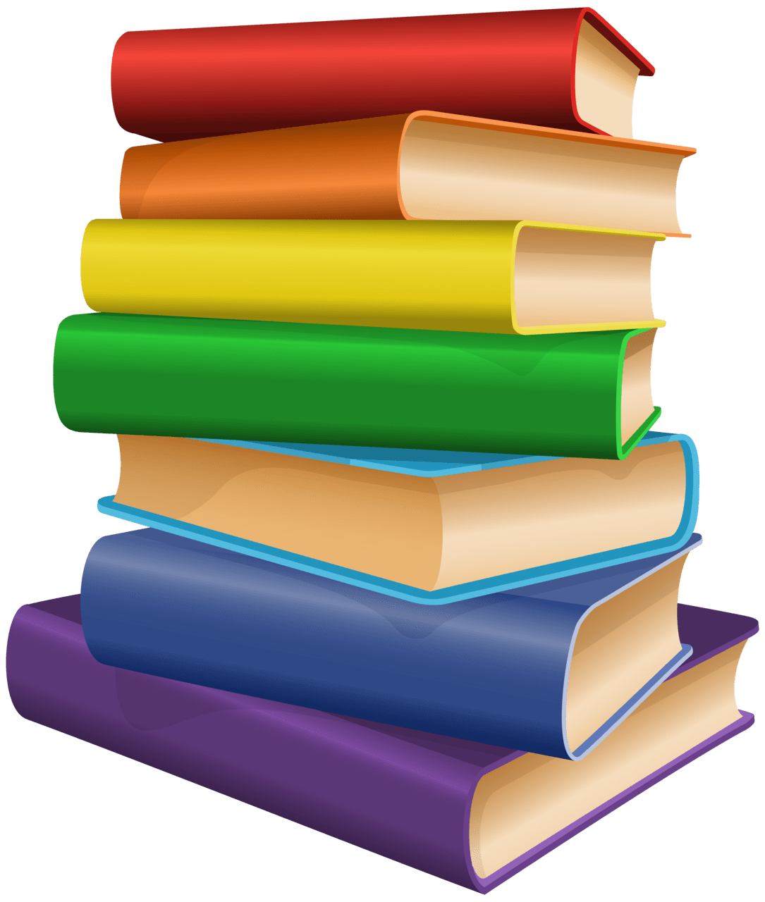 Stack of books clipart image