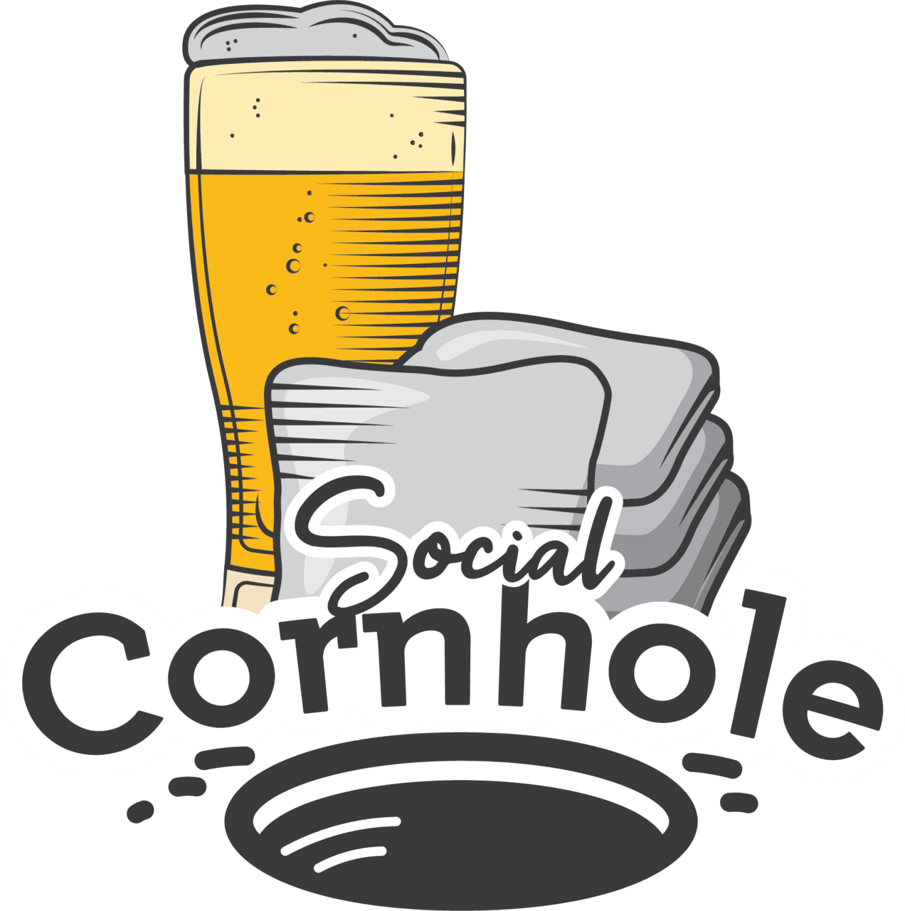 Wel to social cornhole clipart clip art