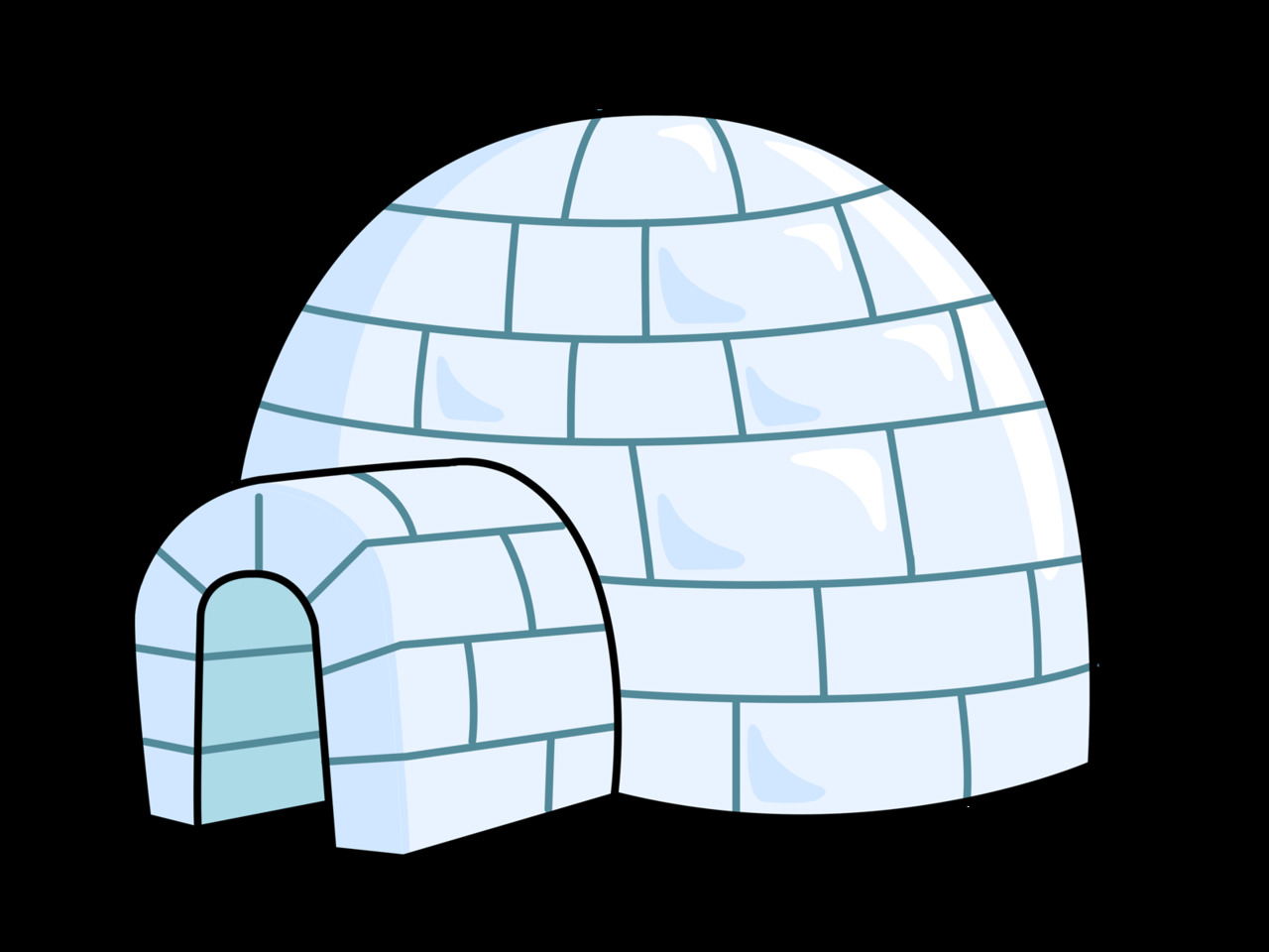 Igloo clipart transparent