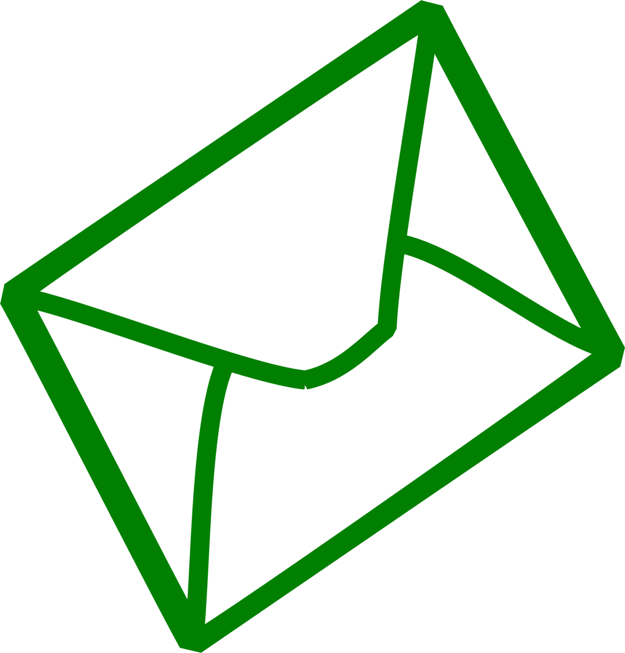 Mail generic vector clipart green image with no background