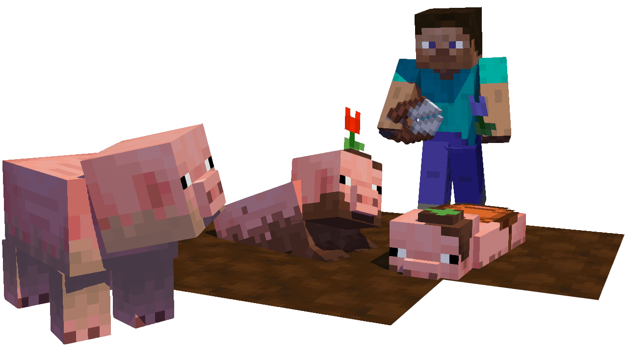 Minecraft cerdo fangoso clipart image