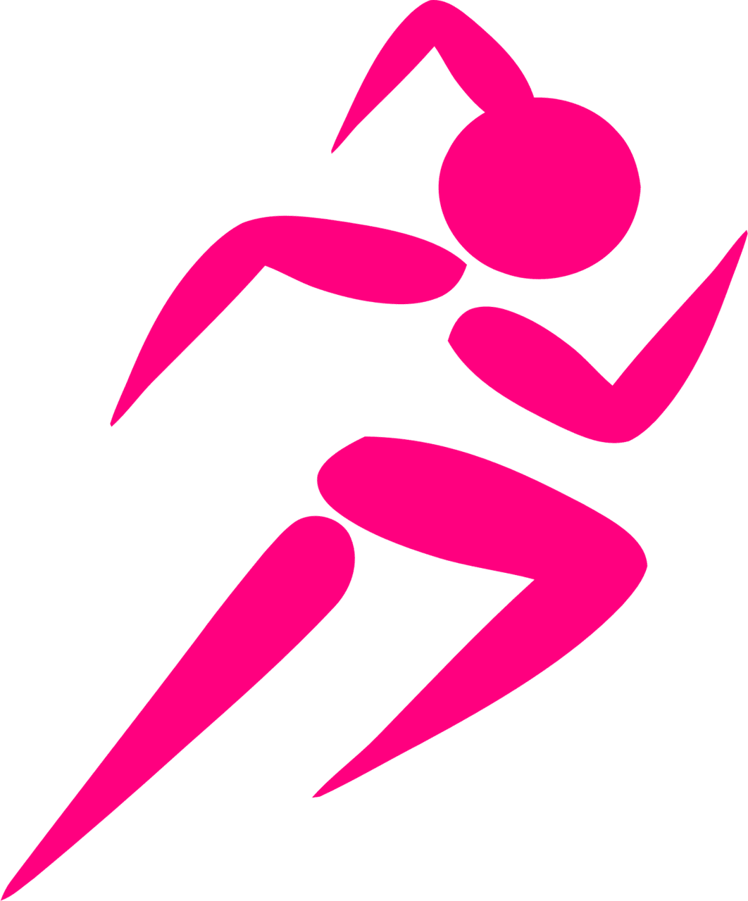 Runner girl running clipart picture