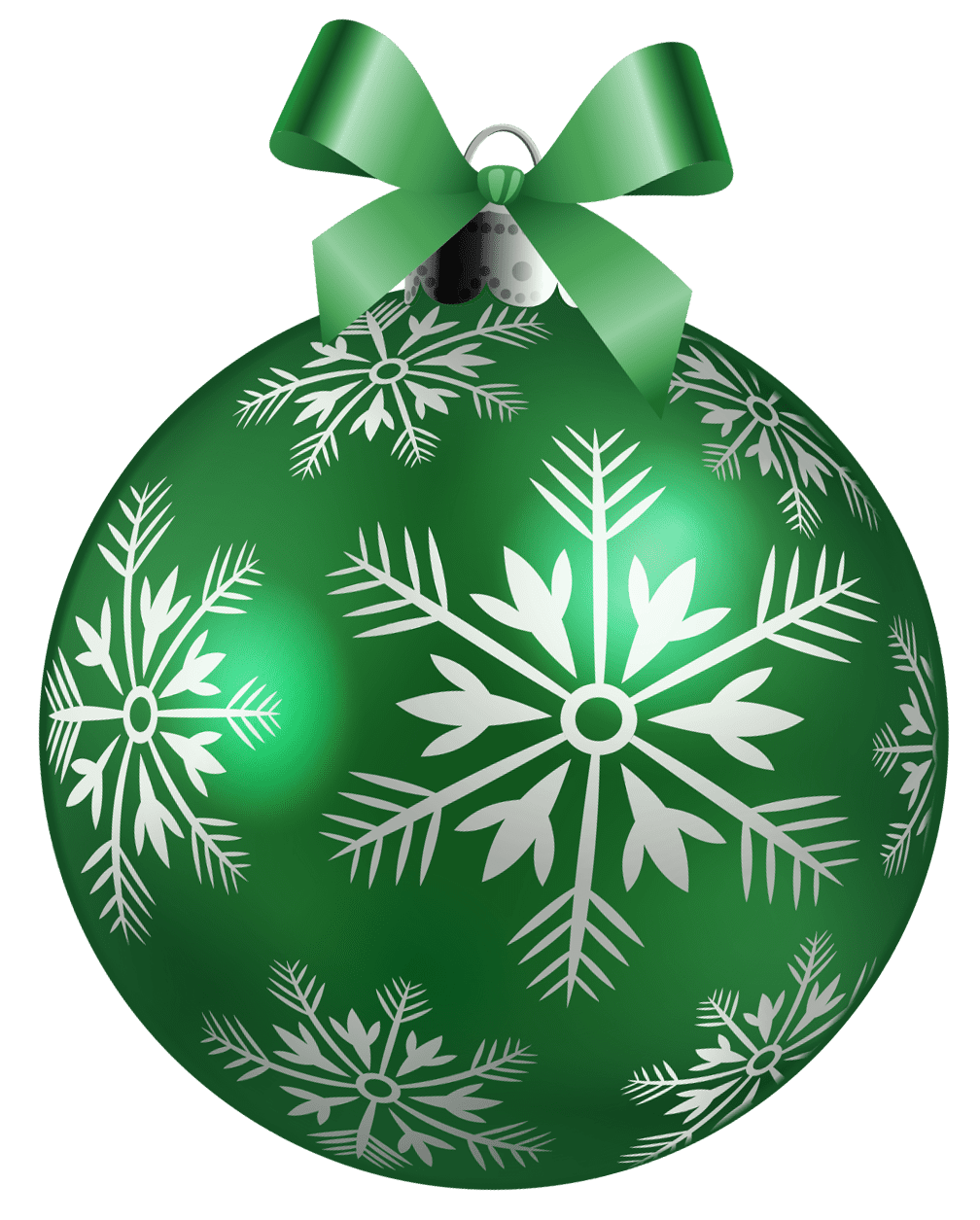 Christmas bulbs large green ball clipart picture