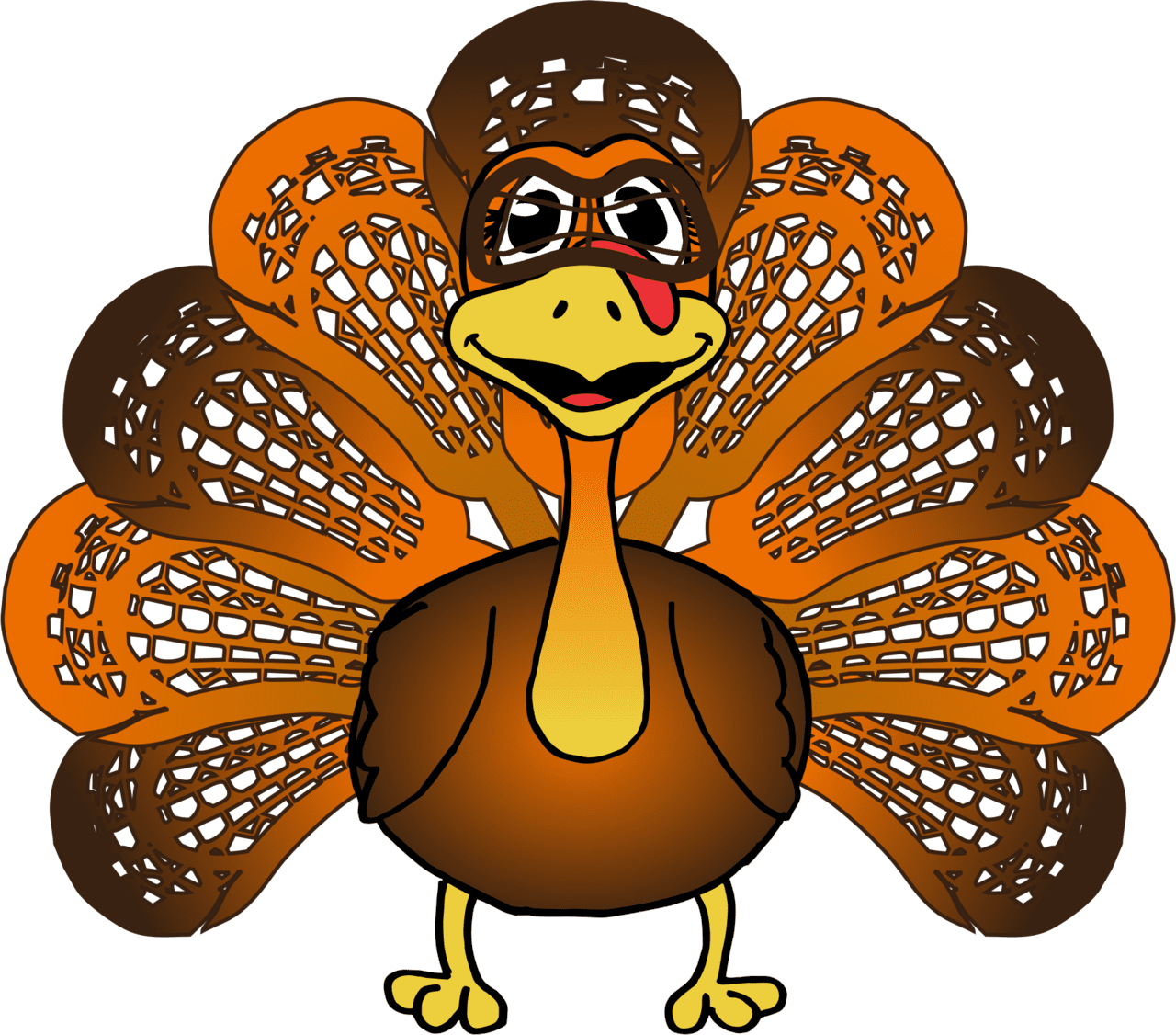 Cute turkey good luck to everyone preparing for the shoot sunday november stick with it clipart clip art