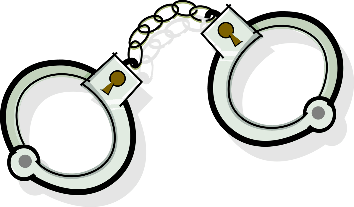 Handcuffs physical restraint vector image clipart