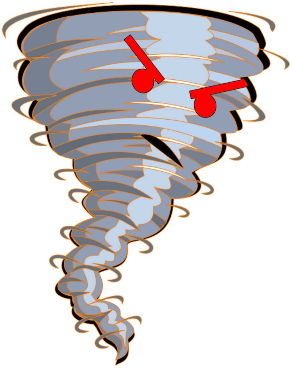 Angry tornado vector clipart images