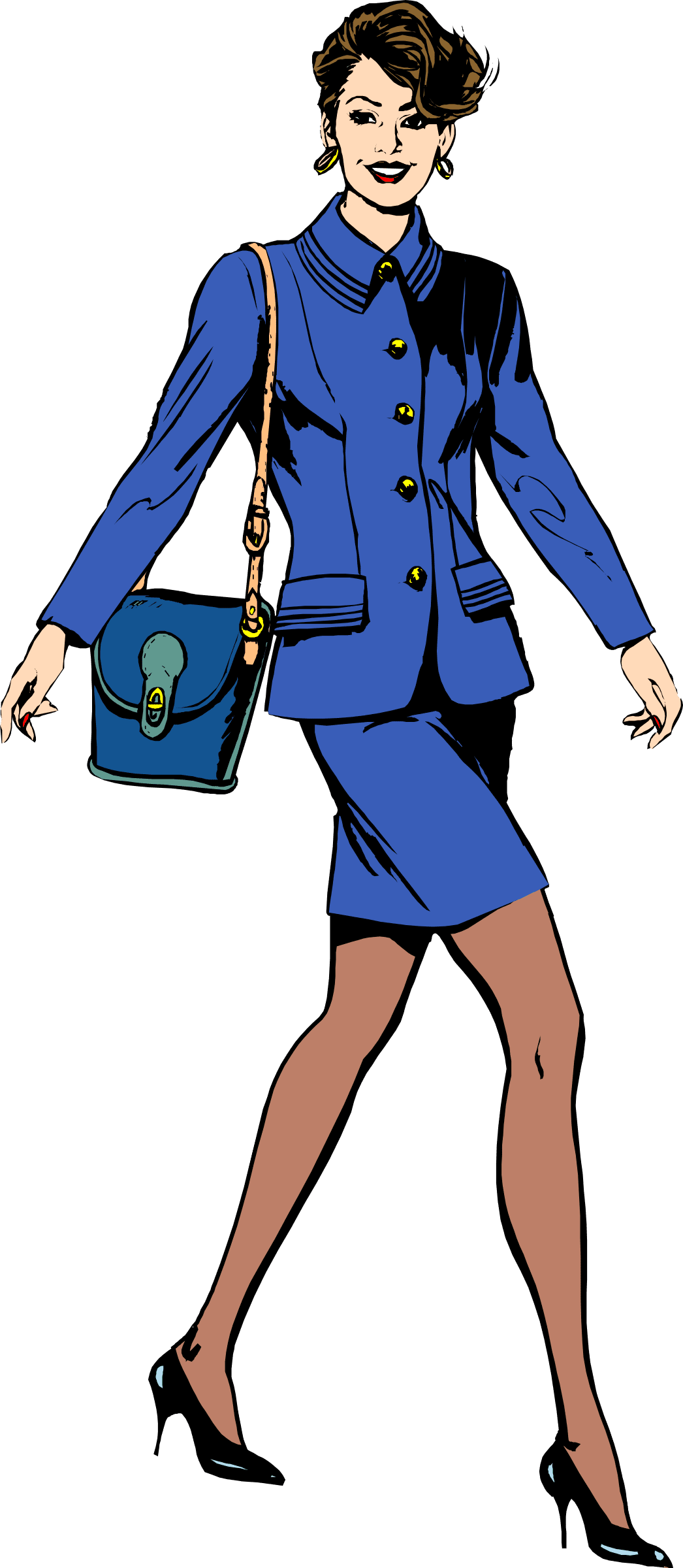 Big business clipart woman walk ing clip art