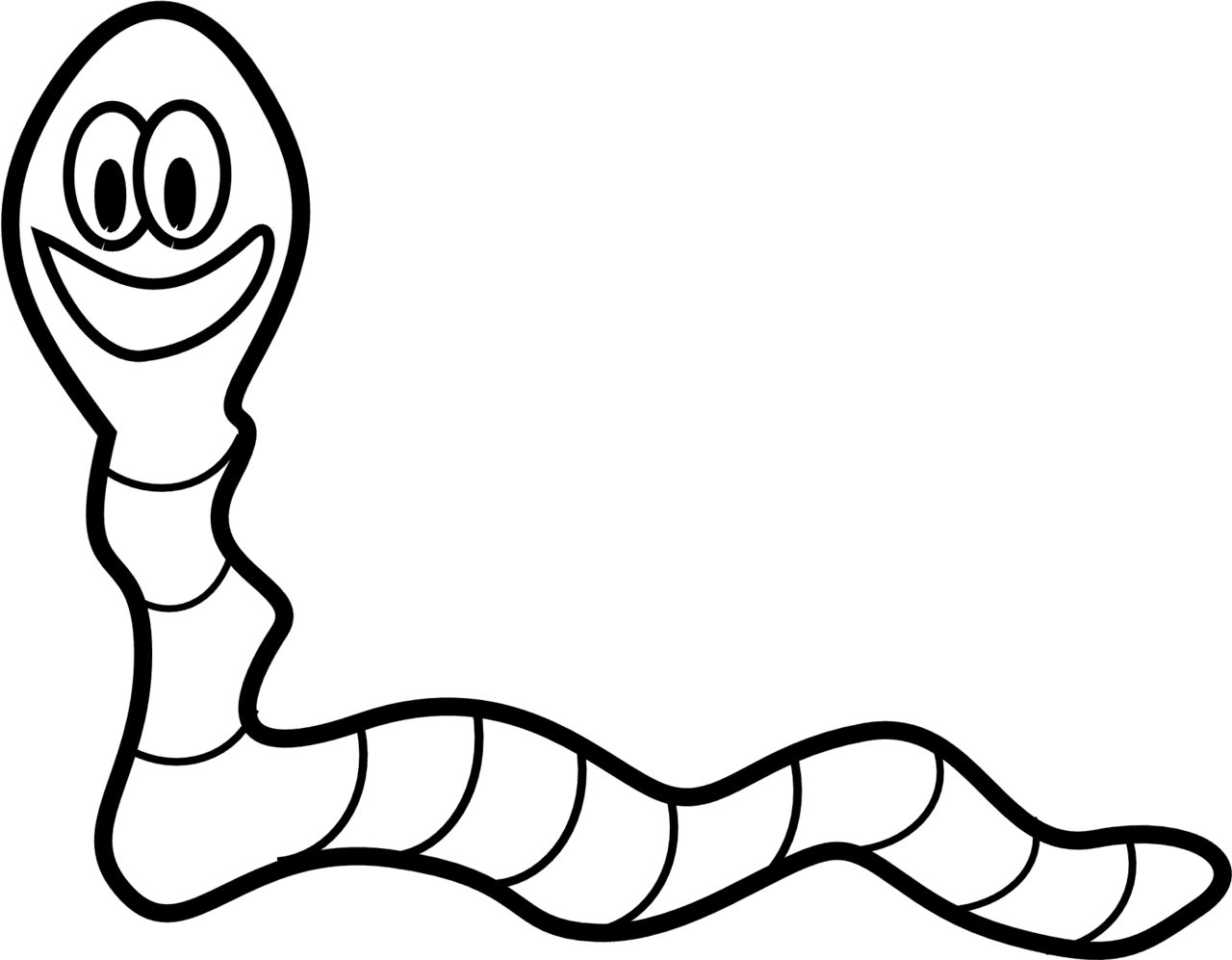 Earth worm clipart coloring page logo