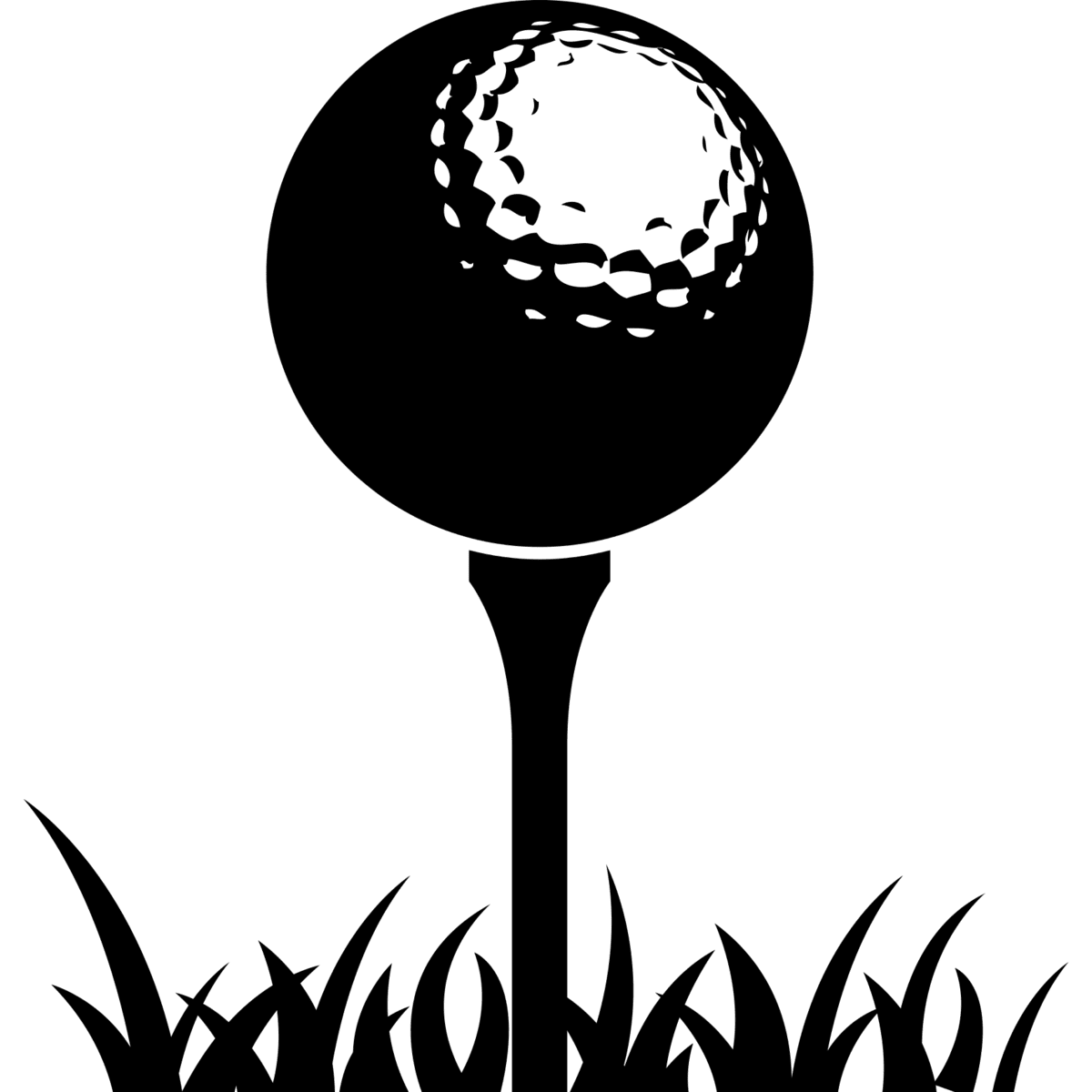 Golf ball course tees clipart vector