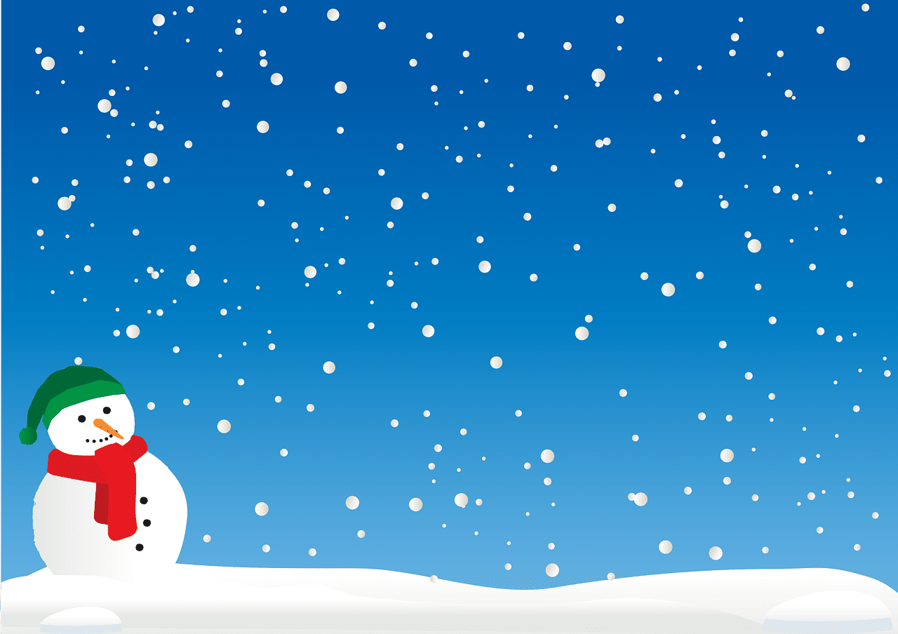 Snowfall christmas cold landscape vector graphic clipart