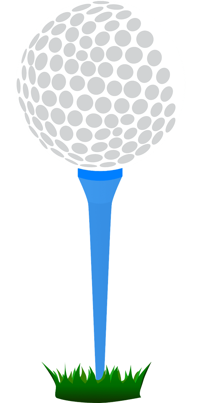 Golf ball sport vector graphic clipart