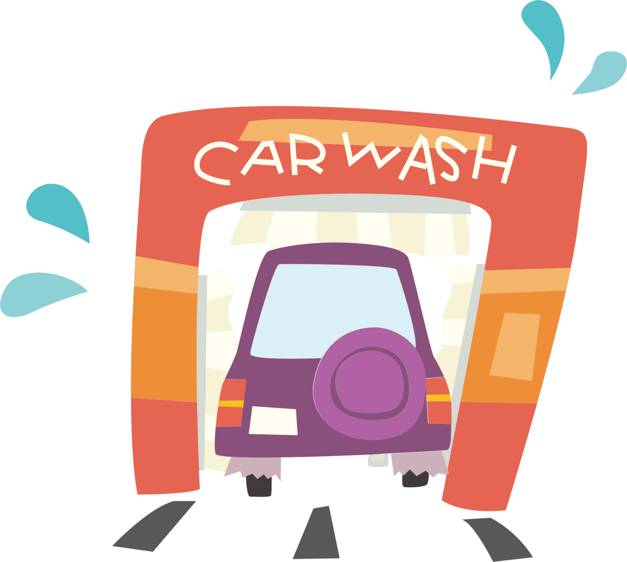 Car wash ing machine vector clipart images