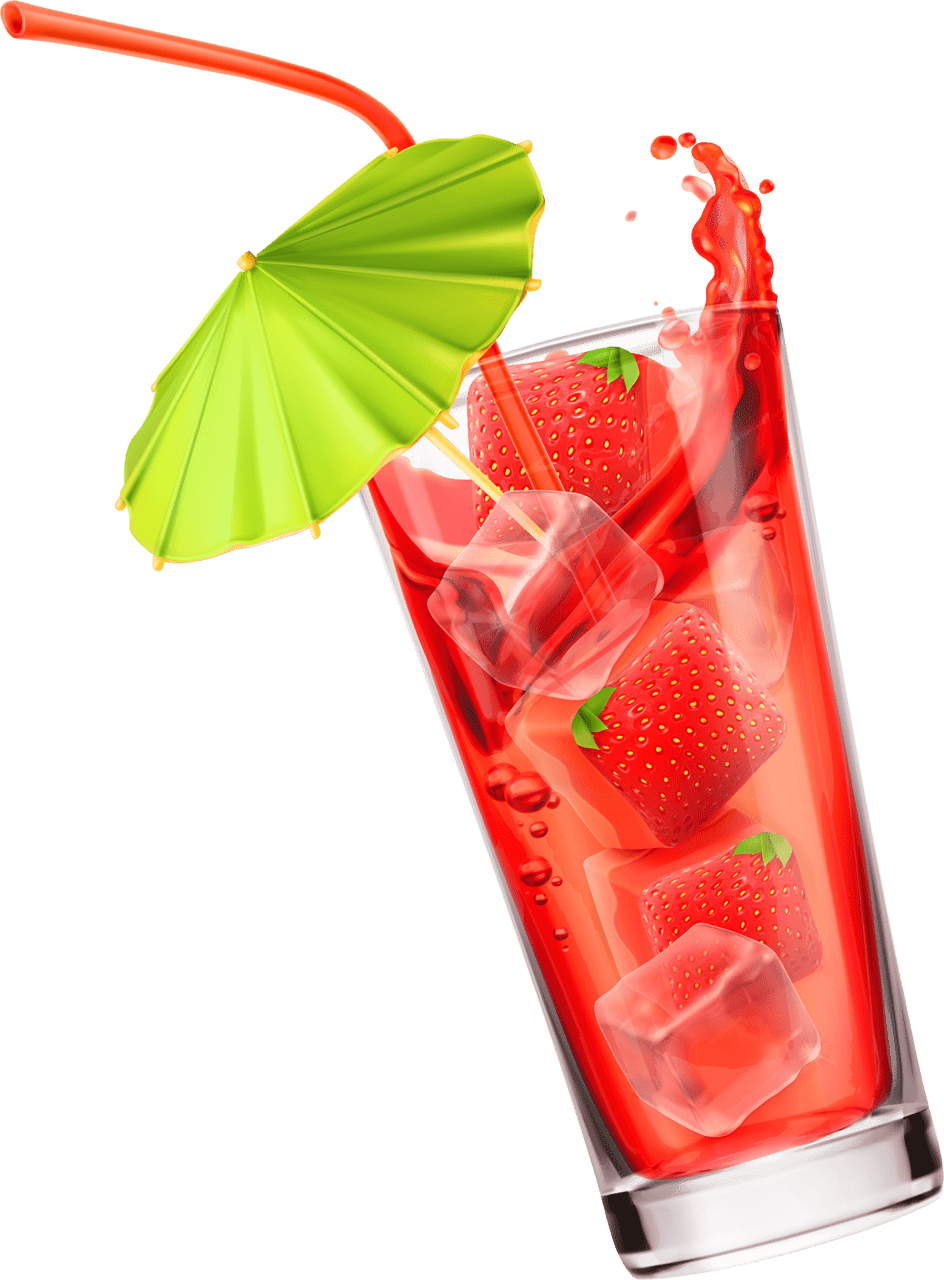 Cocktail strawberry juice ice glass dr ks clipart background