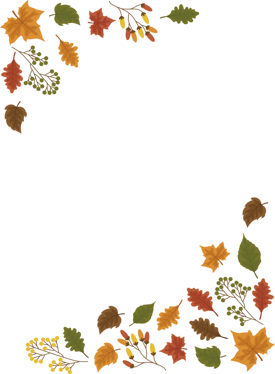 Fall pictures border clipart