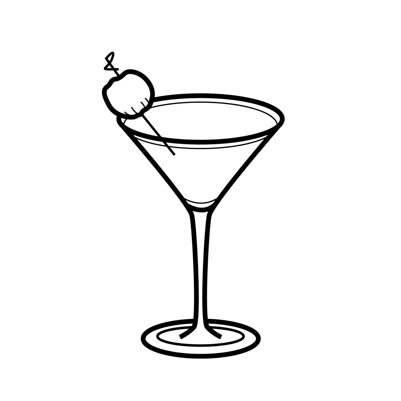 Cocktail lychee martini clipart clip art