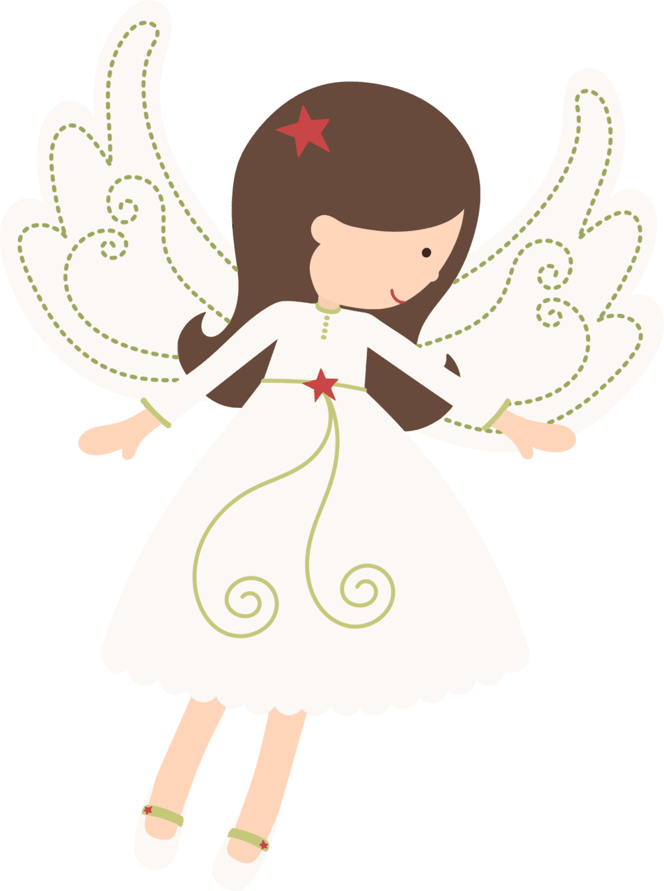 Baptism angel girl clipart vector