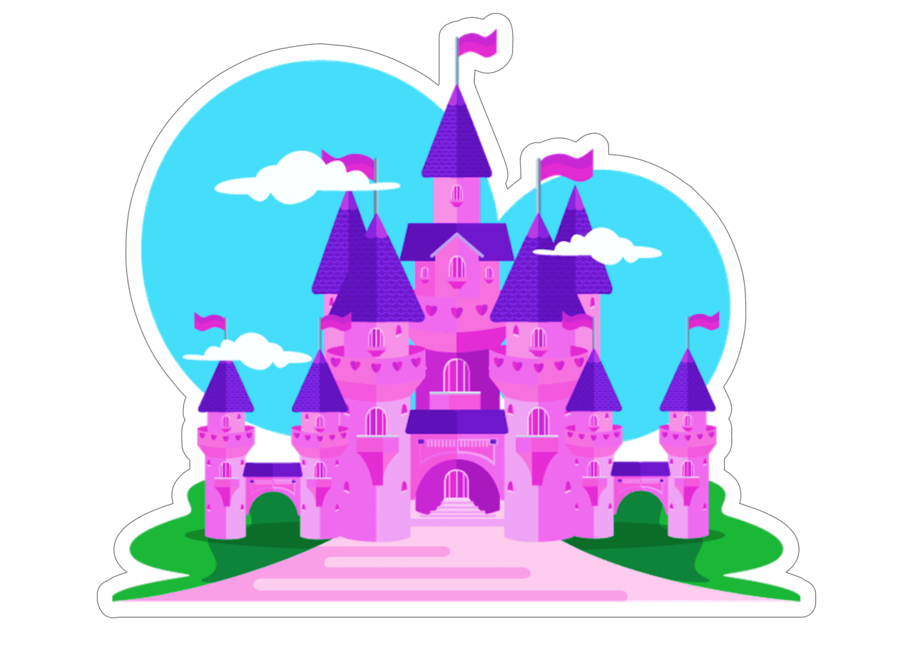 Disney castle castelo pr cesas sketch book clipart background