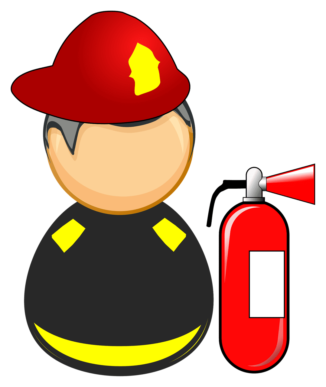 Fireman first responder firefighter vector clipart images