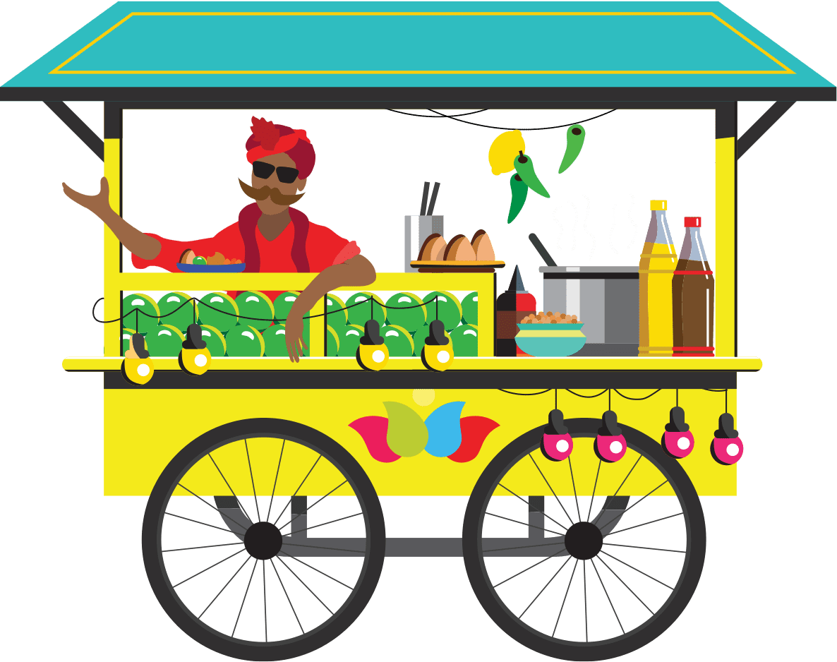 Food truck pin page clipart image