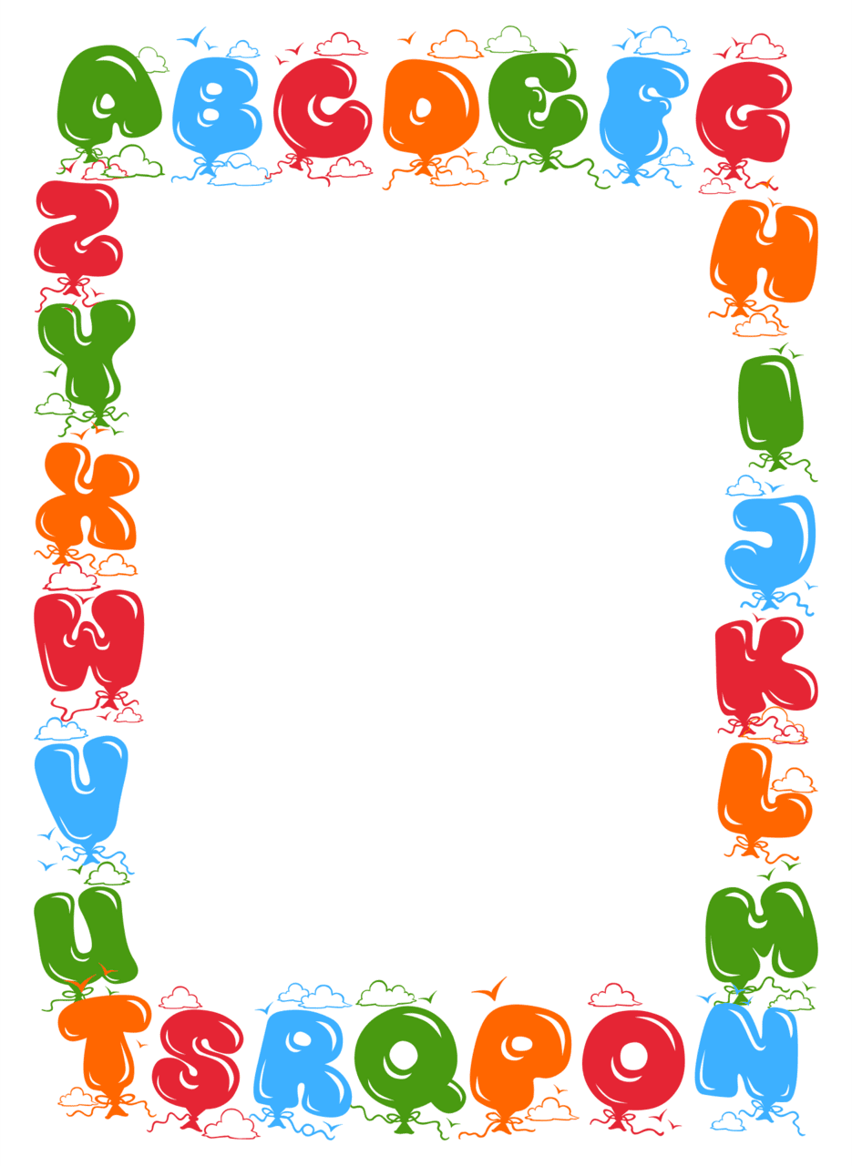 Alphabet borders printables printablee clipart image