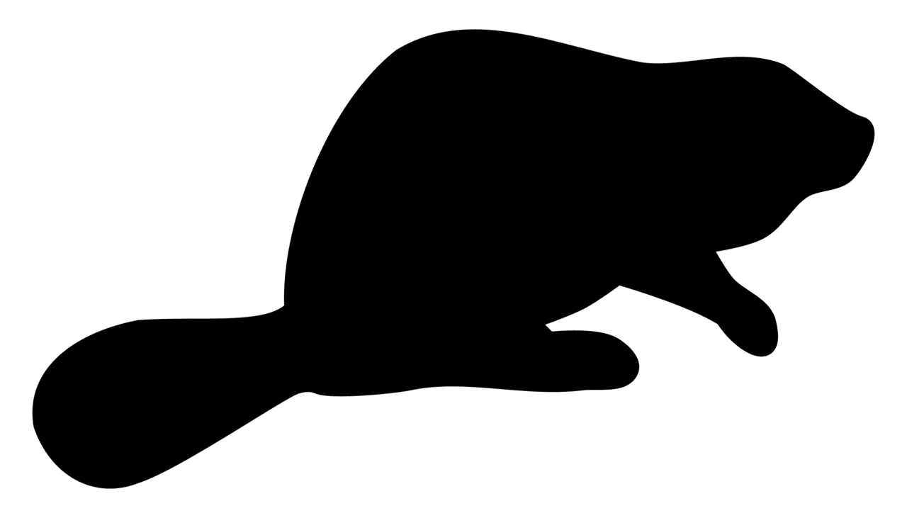 Beaver silhouette clipart transparent