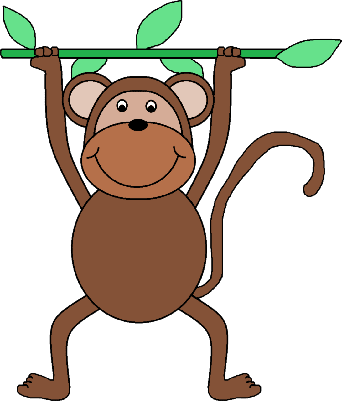 Training monkey clipart logo